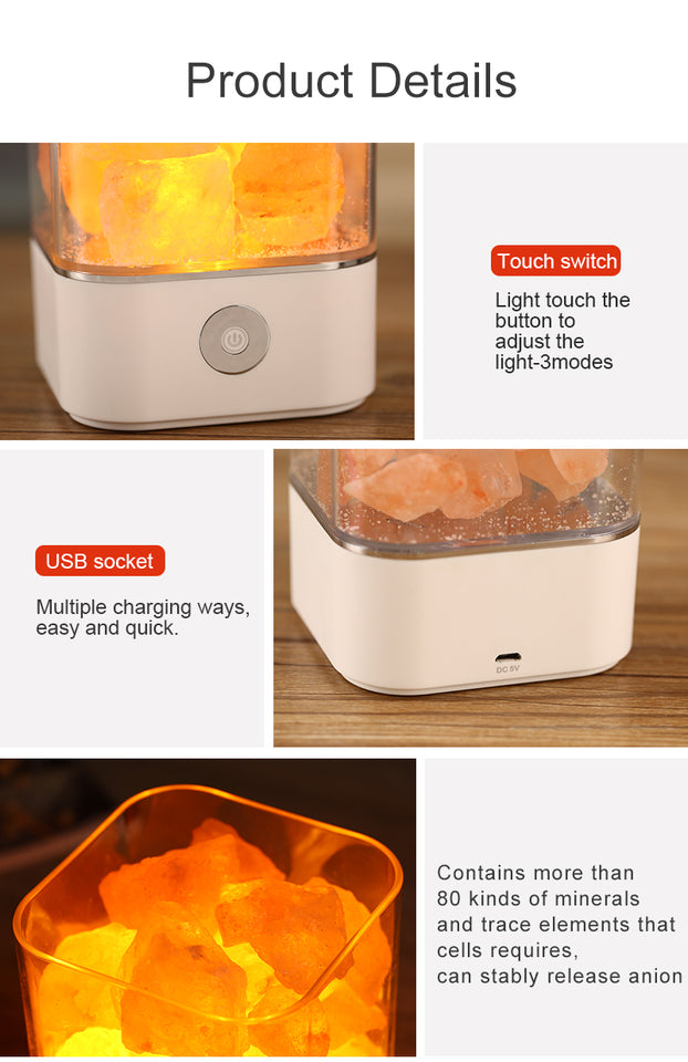 USB HIMALAYAN SALT LED LAMP